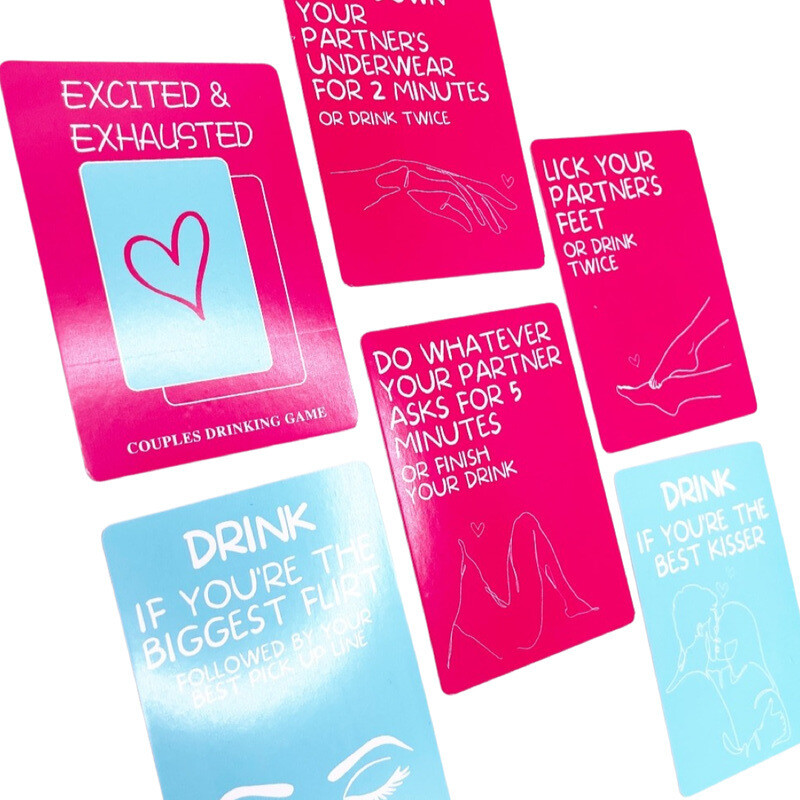 Excited & Exhausted Couples Drinking Card Game - Image 3