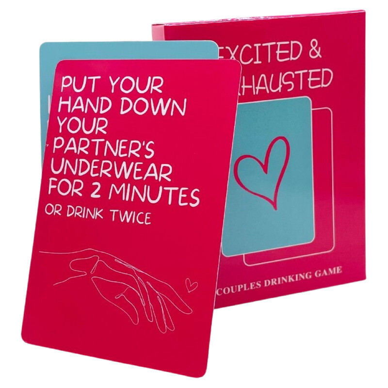 Excited & Exhausted Couples Drinking Card Game - Image 2